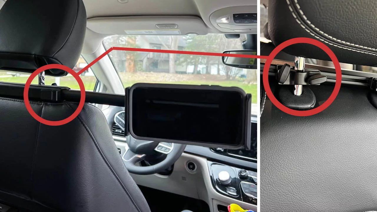 elitehood Aluminum iPad Holder for Car on Headrest