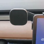 Spigen OneTap for Tesla MagSafe Car Mount Installed