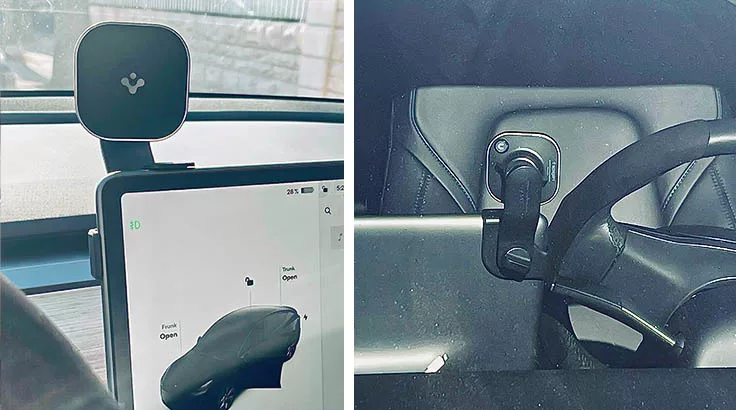 Spigen OneTap for Tesla MagSafe Car Mount Installation